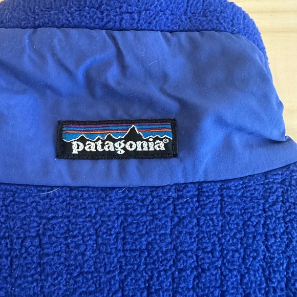 Vintage Patagonia Fleece Jacket Blue Regulator R Polartec 90s Y2K Mens Medium - Picture 5 of 14
